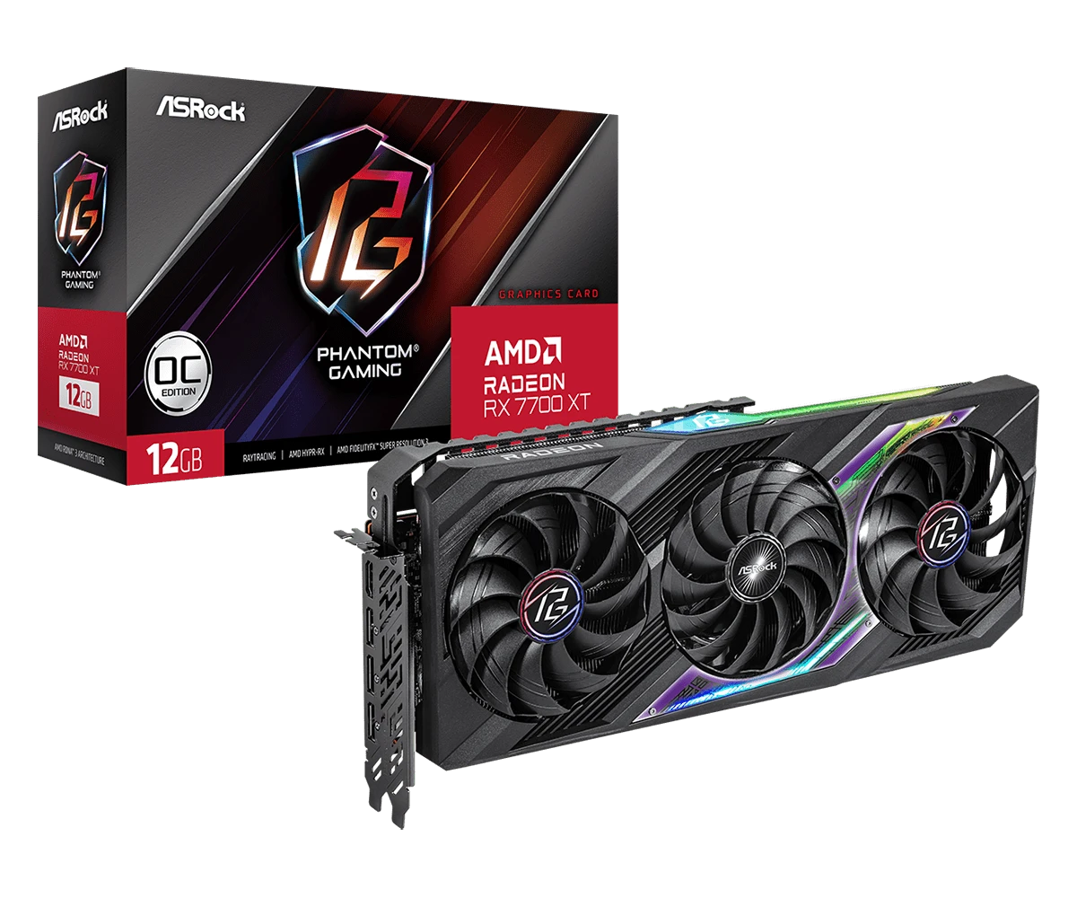 ASRock AMD Radeon RX 7700 XT Phantom Gaming 12GB OC
